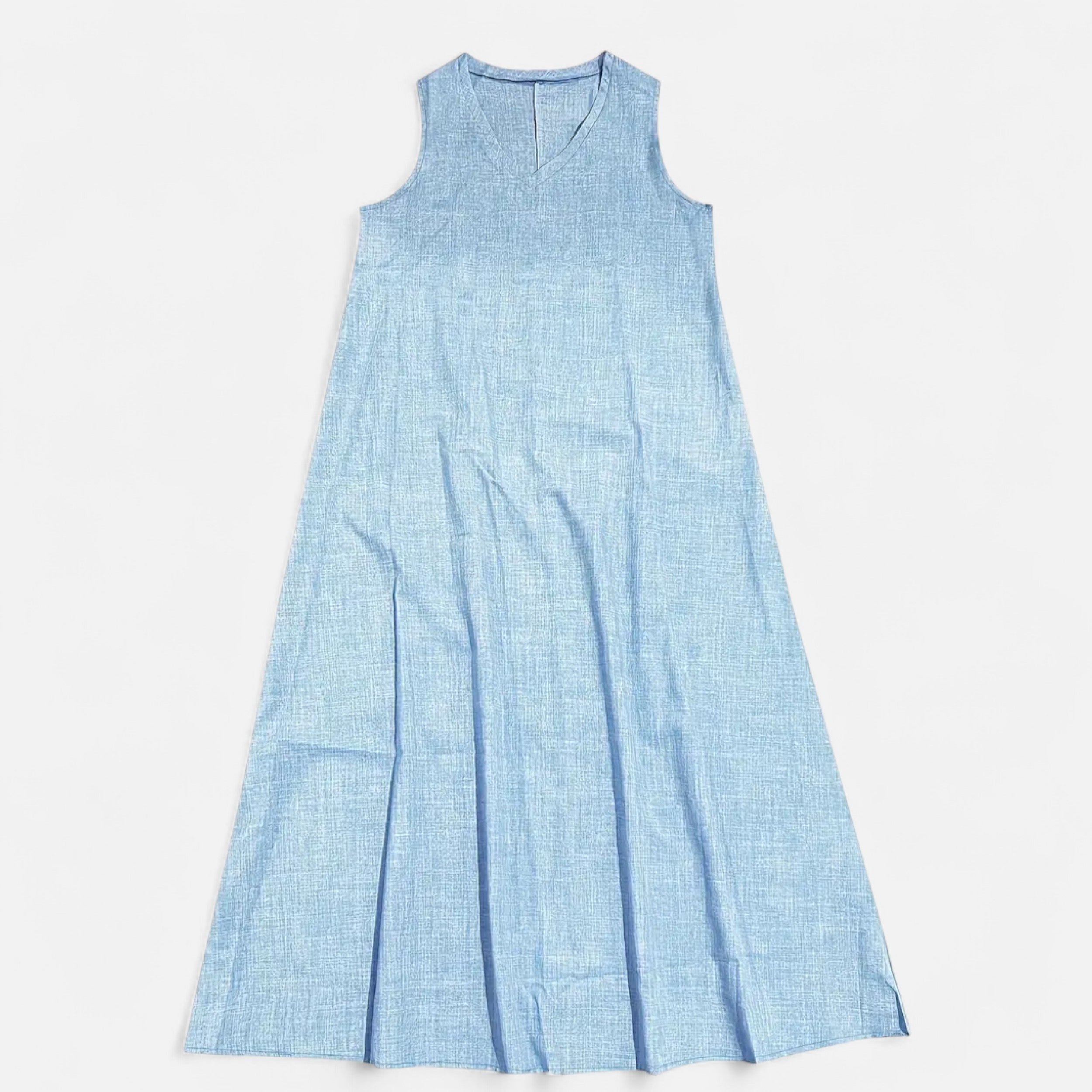 Velqlo | Women’s V-Neck Sleeveless Dress – Soft Lightweight Elegance