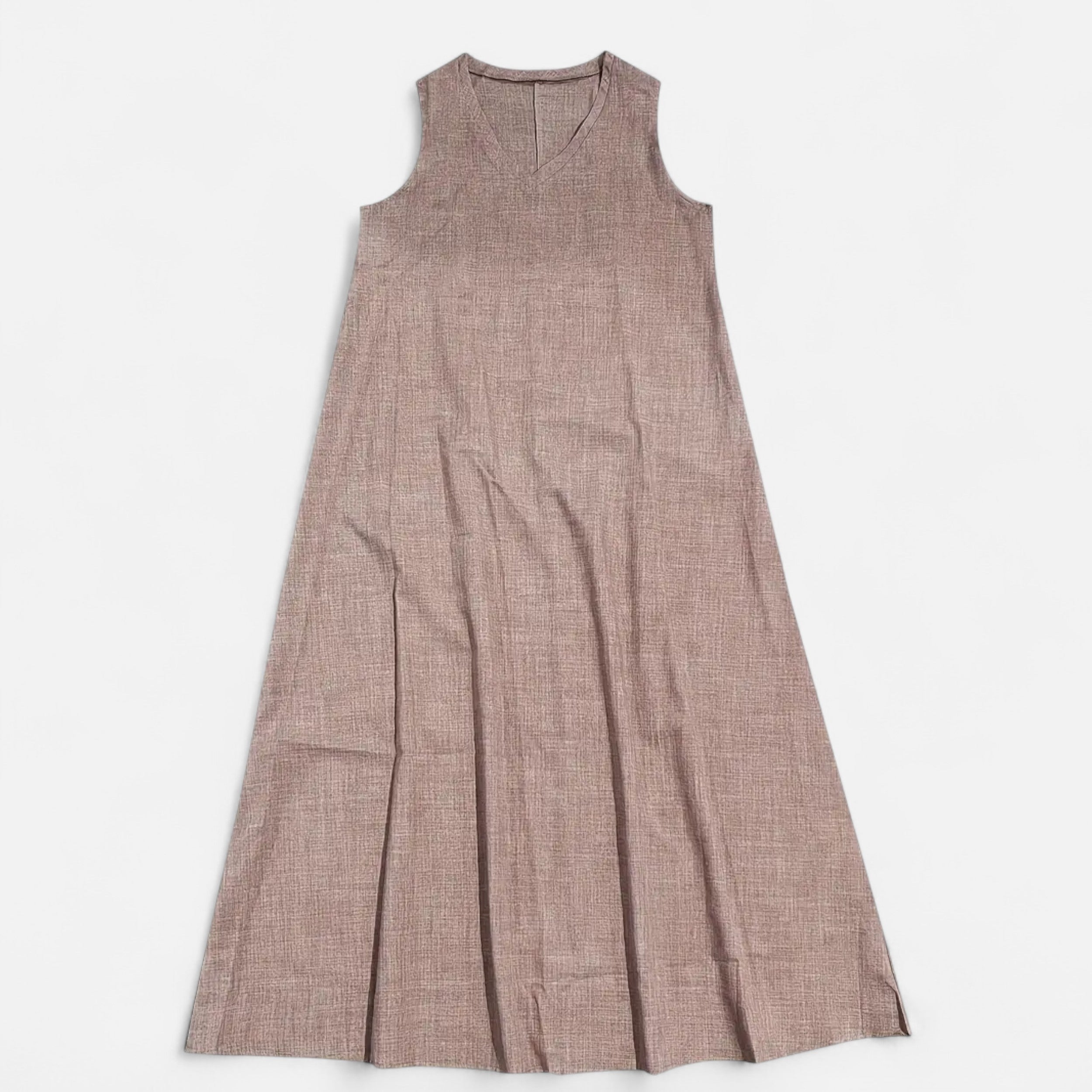 Velqlo | Women’s V-Neck Sleeveless Dress – Soft Lightweight Elegance