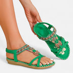 Velqlo | Women’s Rhinestone Butterfly Sandals – Boho Summer Charm