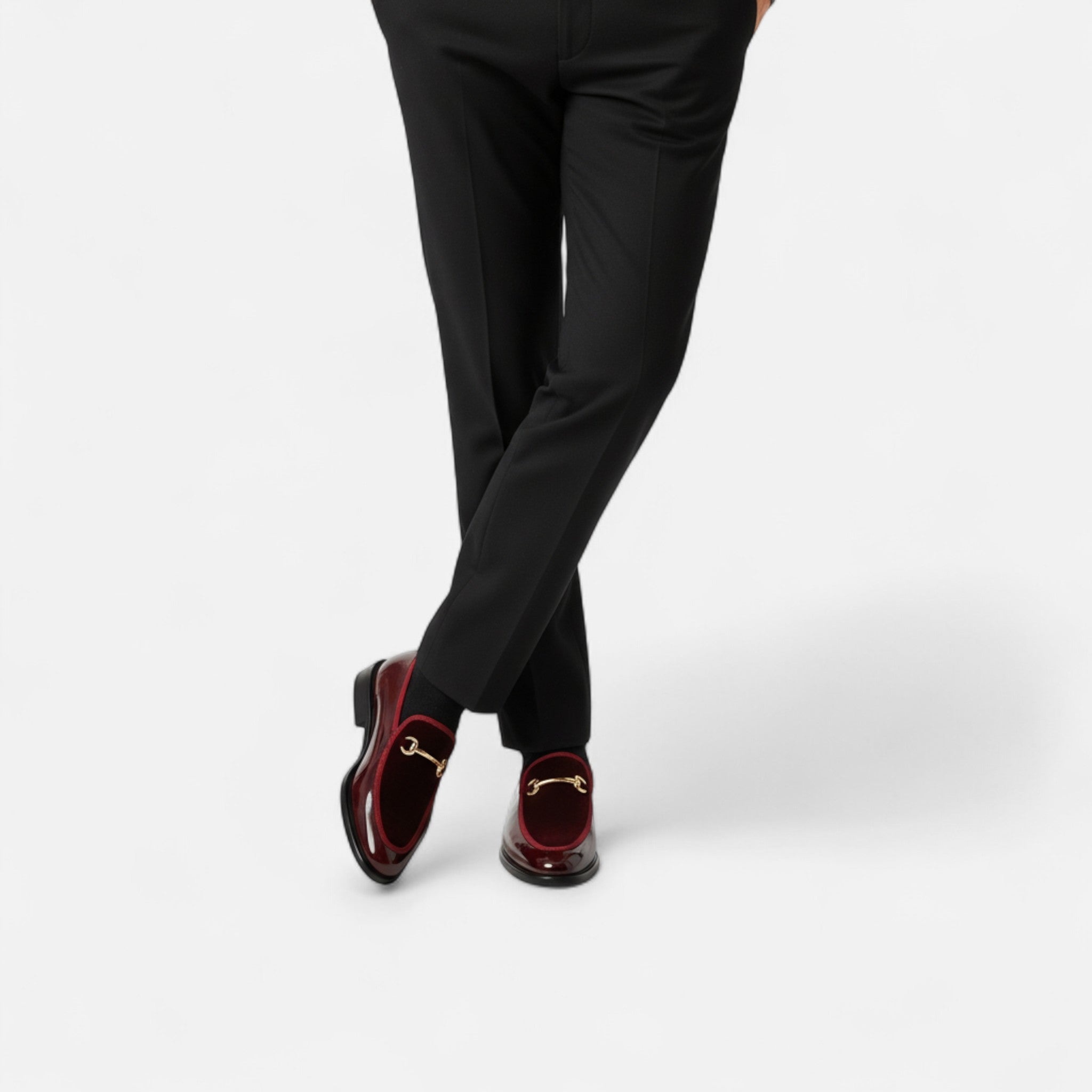 Velqlo | Mocassins italiens en cuir noir pour homme