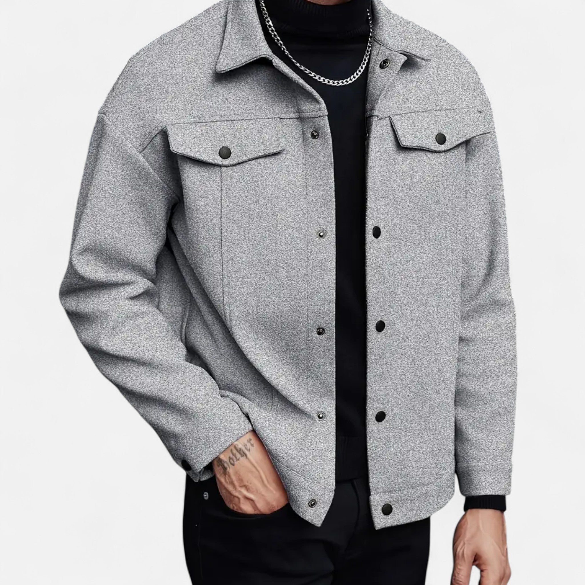 Velqlo | Veste d'été overshirt pour hommes, style intemporel