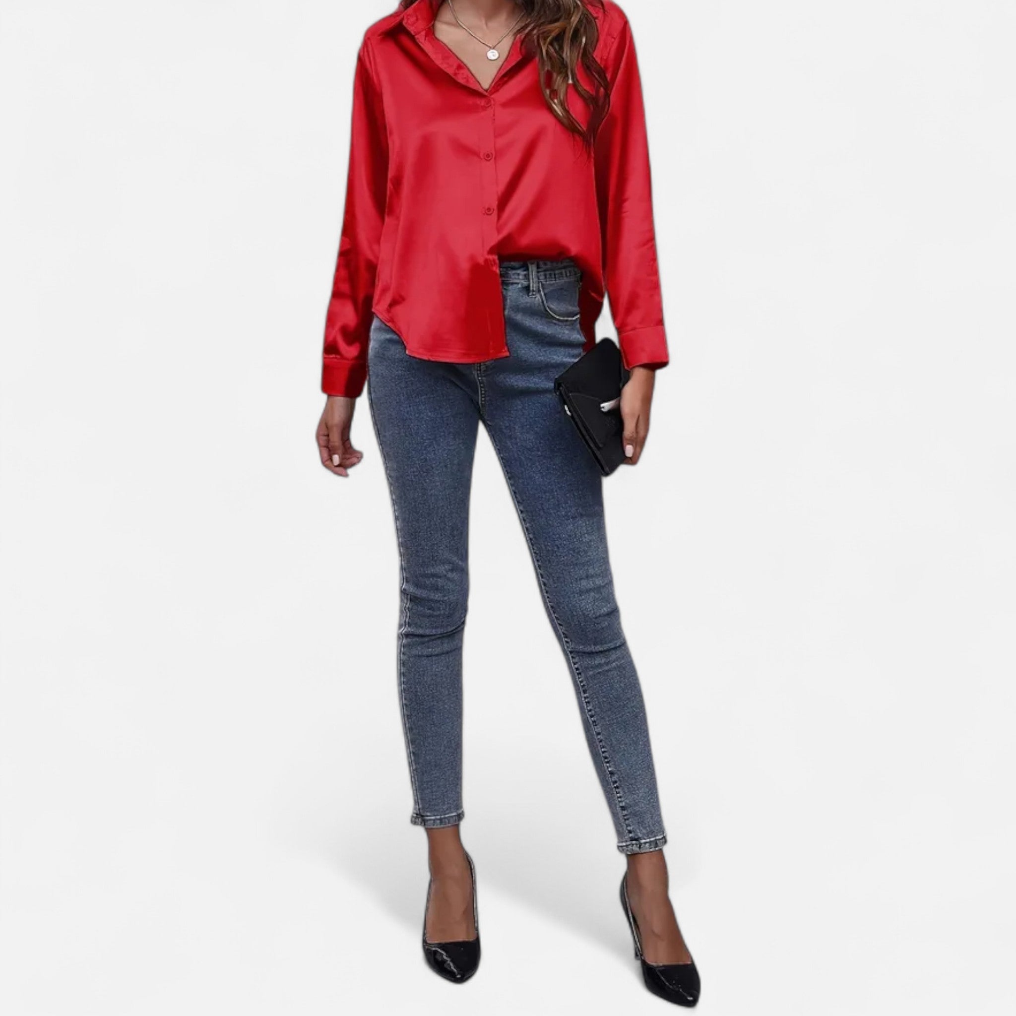 Velqlo | Blouse élégante en satin pour femmes