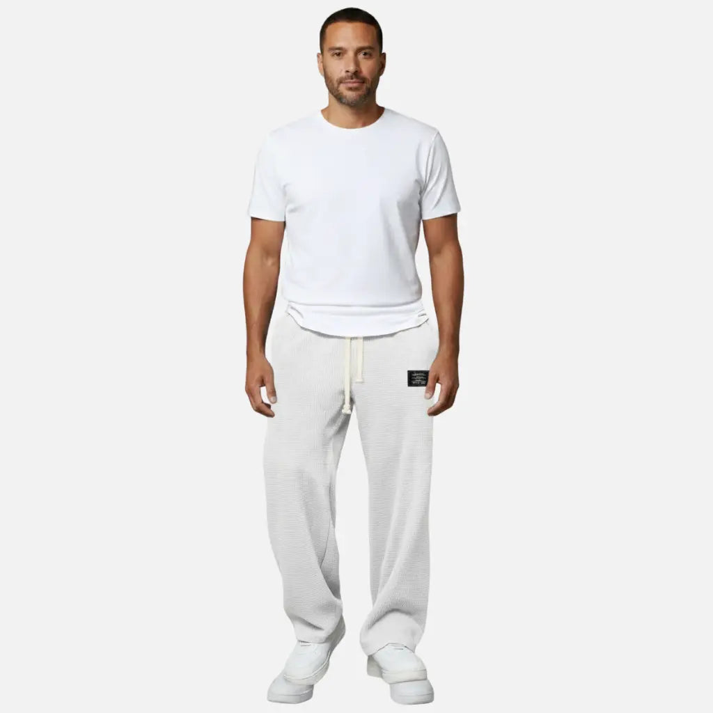 Velqlo | Pantalon droit confortable à motif gaufré pour homme