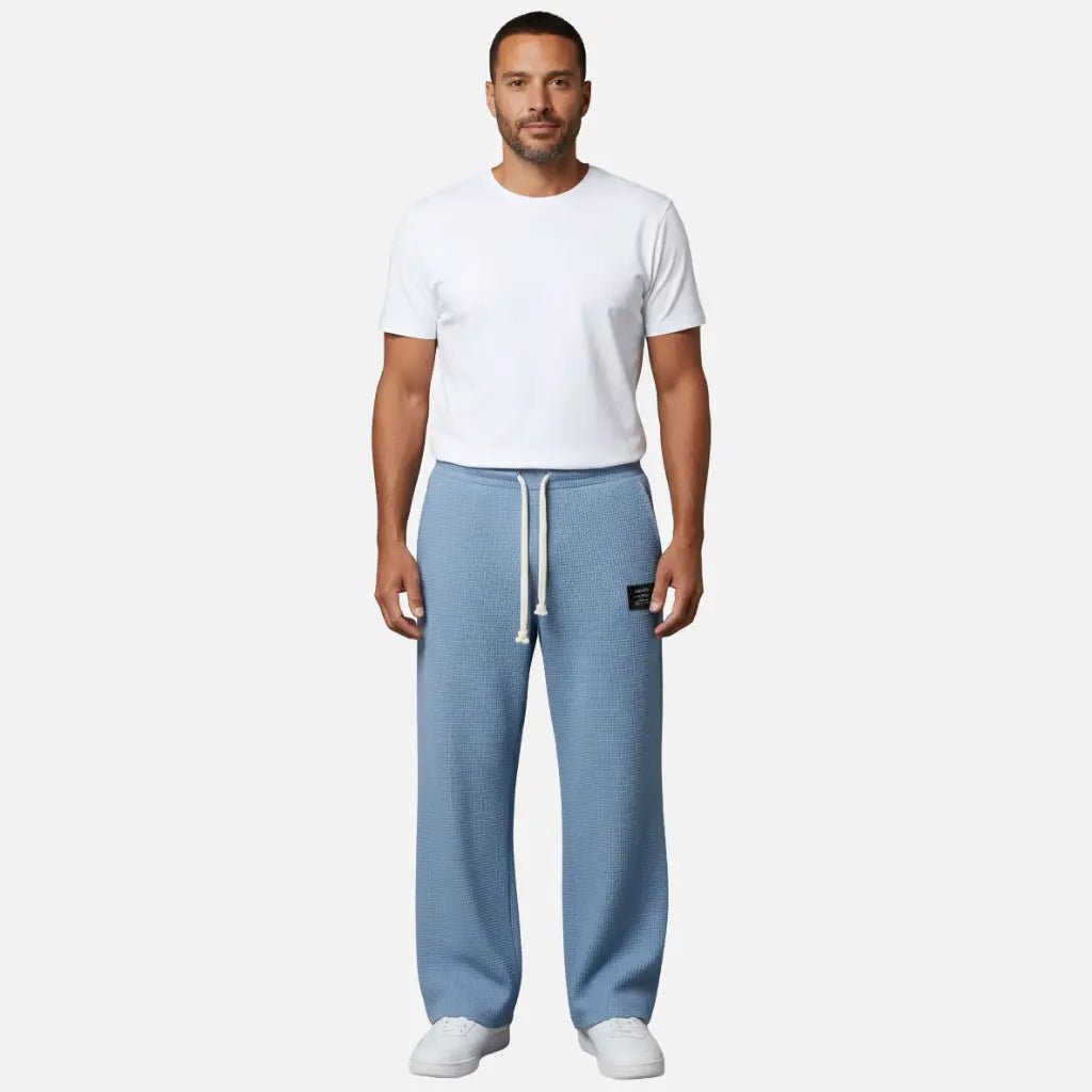 Velqlo | Pantalon droit confortable à motif gaufré pour homme