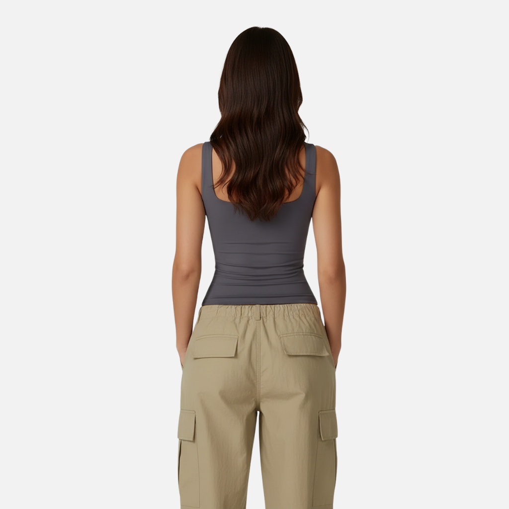 Velqlo | Débardeur slim fit à encolure carrée pour femme, idéal pour l'été