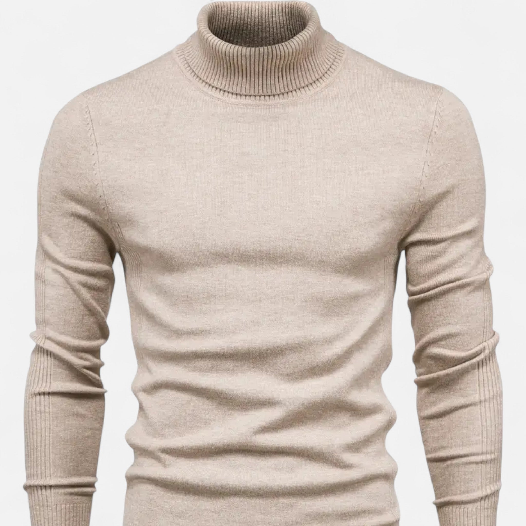 Velqlo | Pull à col roulé pour hommes en couleur unie