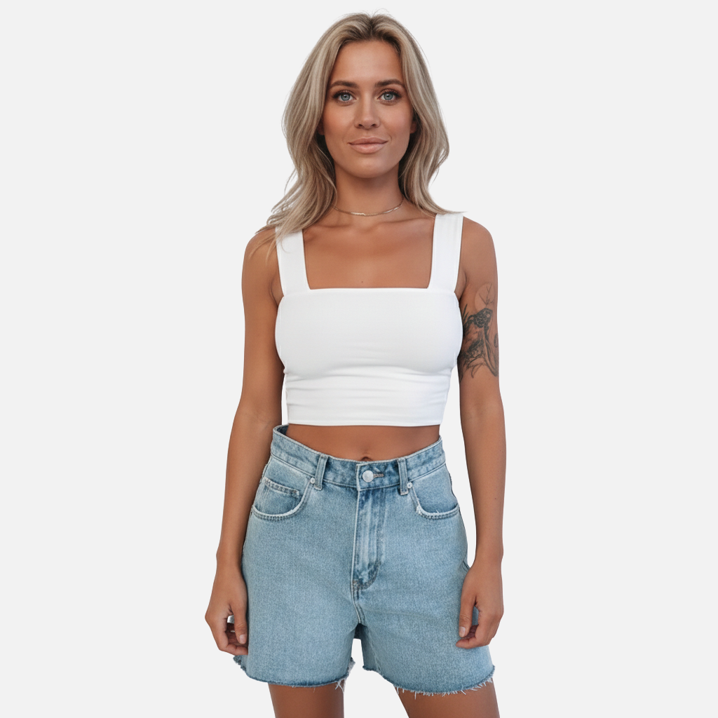 Velqlo | Débardeur court ajusté pour femme, idéal pour l'été