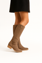 Velqlo | Bottes de randonnée pour femmes en faux suède hauteur genou