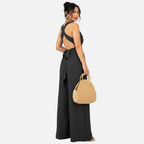 Velqlo | Combinaison habillée dos nu pour femme, coupe large