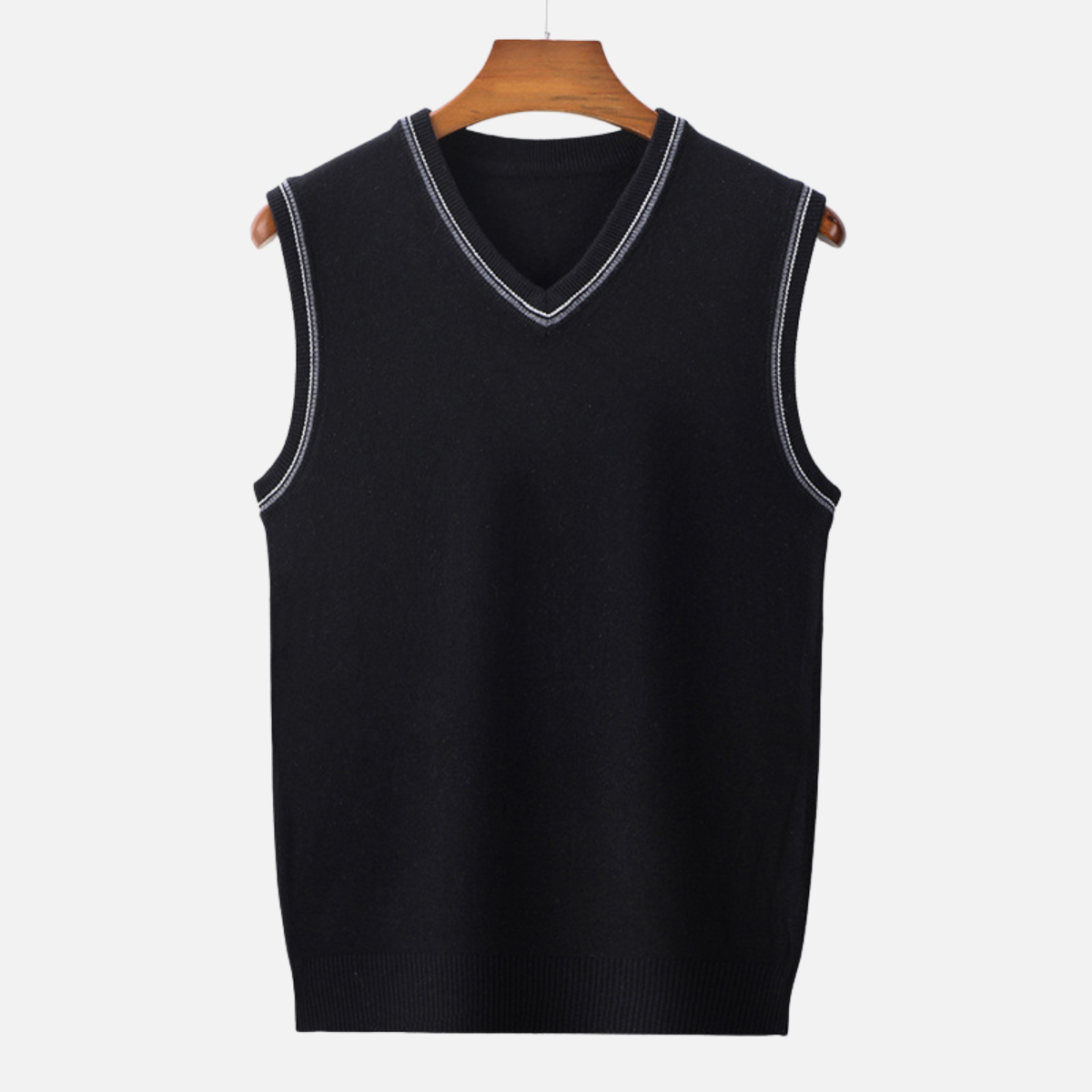 Velqlo | Pull Sans Manches Homme Coupe Ajustée Style Décontracté