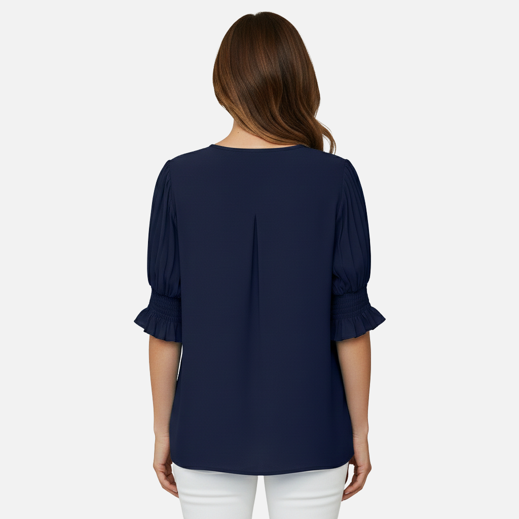 Velqlo | Blouse élégante en mousseline pour femmes, idéale pour le bureau