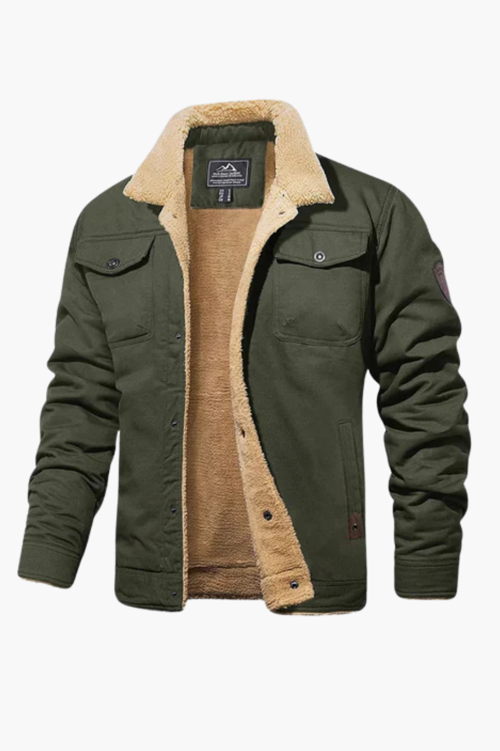 Veste en Coton Doublée en Fleece pour Hommes Velqlo