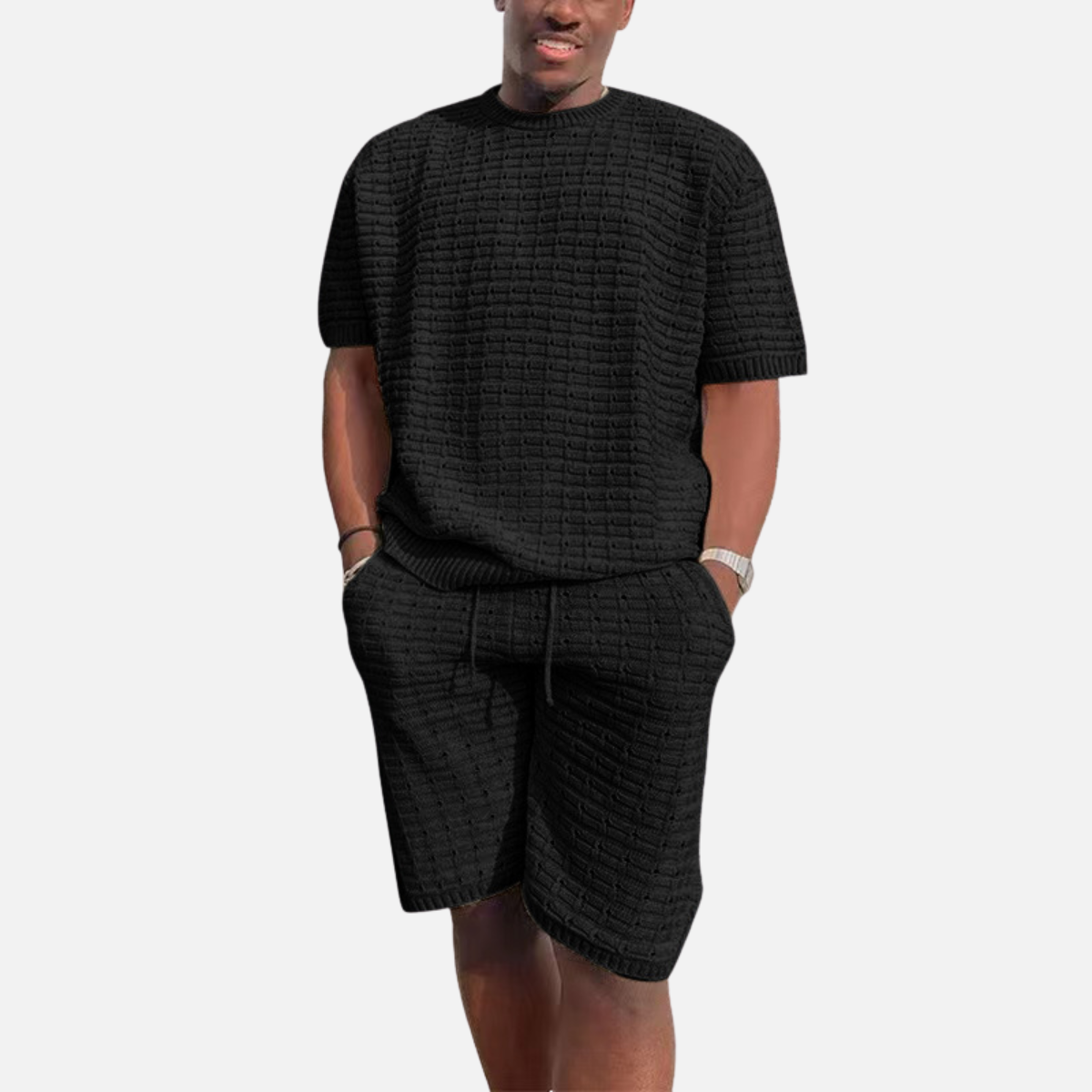 Velqlo | Chemise et short d’été coupe ample pour homme