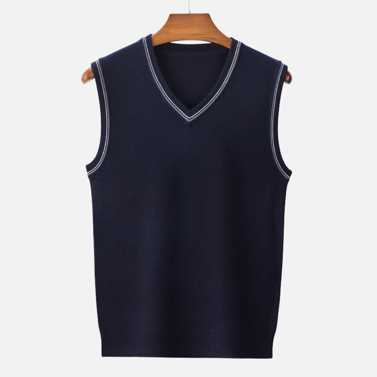 Velqlo | Pull Sans Manches Homme Coupe Ajustée Style Décontracté