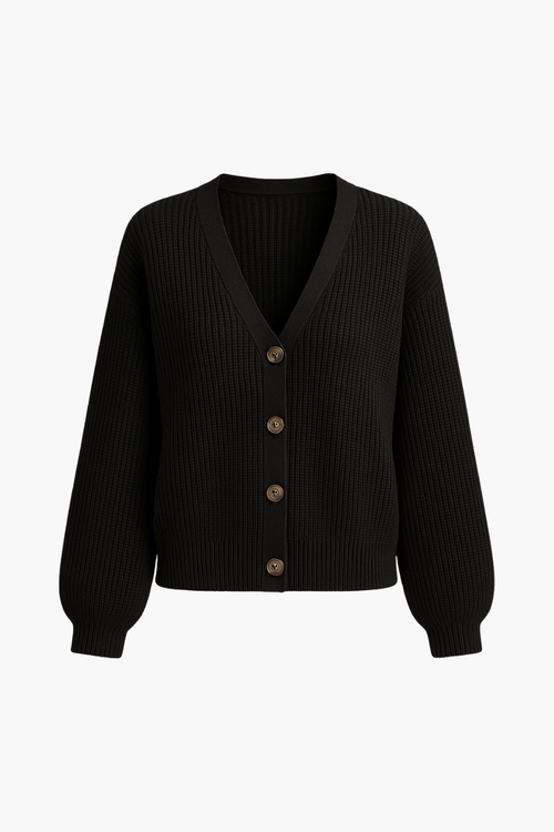 Cardigan en Tricot à Col V pour Femmes Velqlo