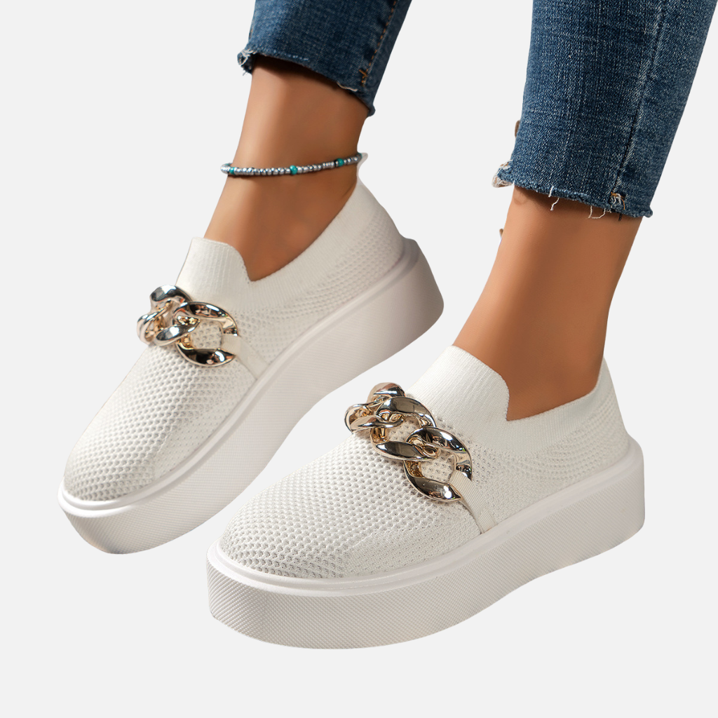 Velqlo | Chaussures Femme en Maille Légère à Enfiler Bout Rond