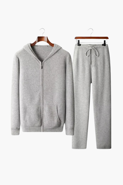 Ensemble de détente à capuche en mérinos pour homme Velqlo – Tricot en laine