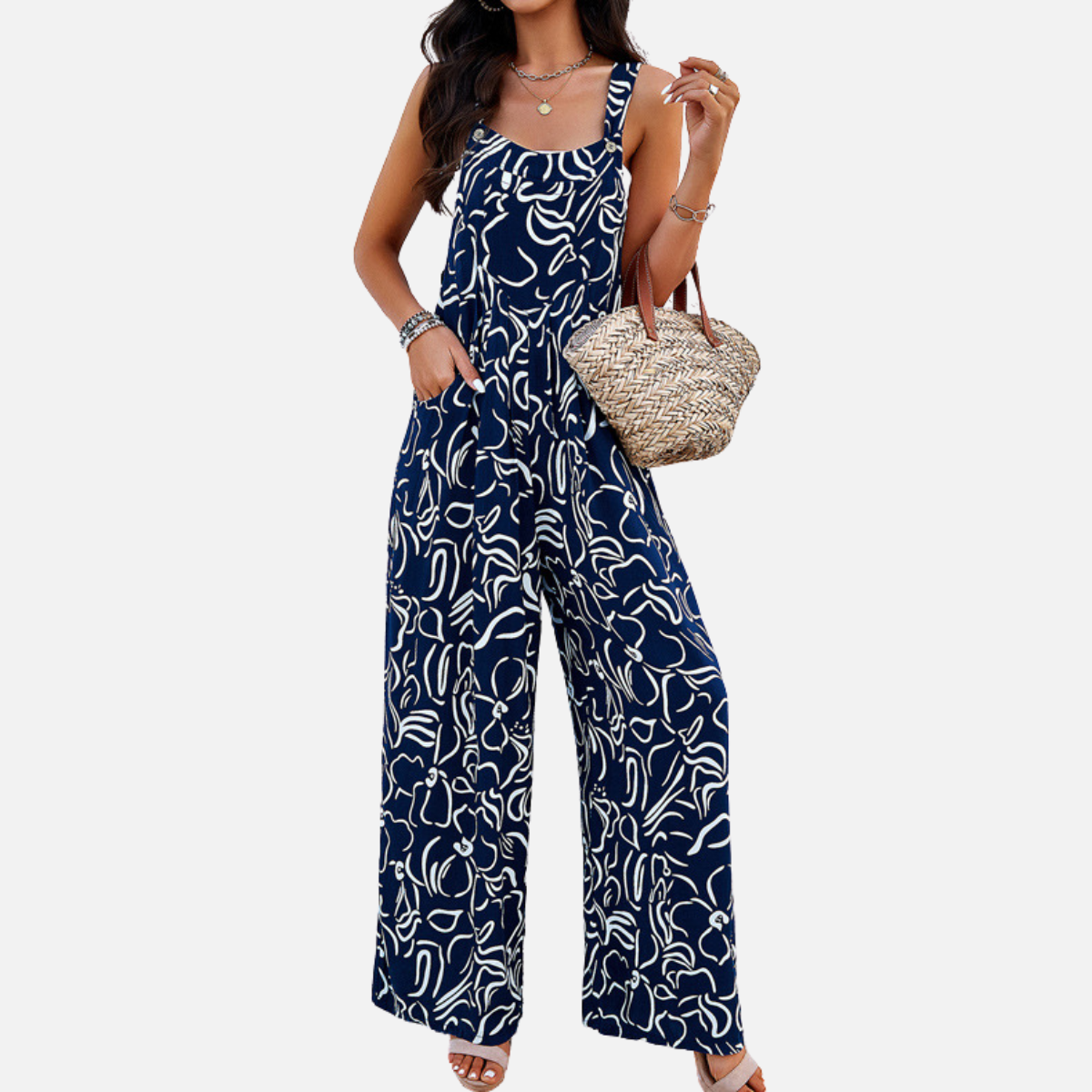 Velqlo | Combinaison large confortable pour femme avec poches