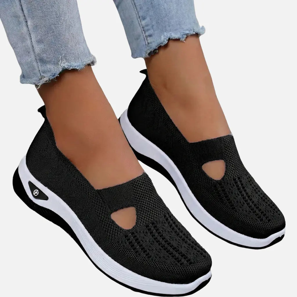 Velqlo | Ballerines à semelle souple en maille pour femmes, à porter au quotidien