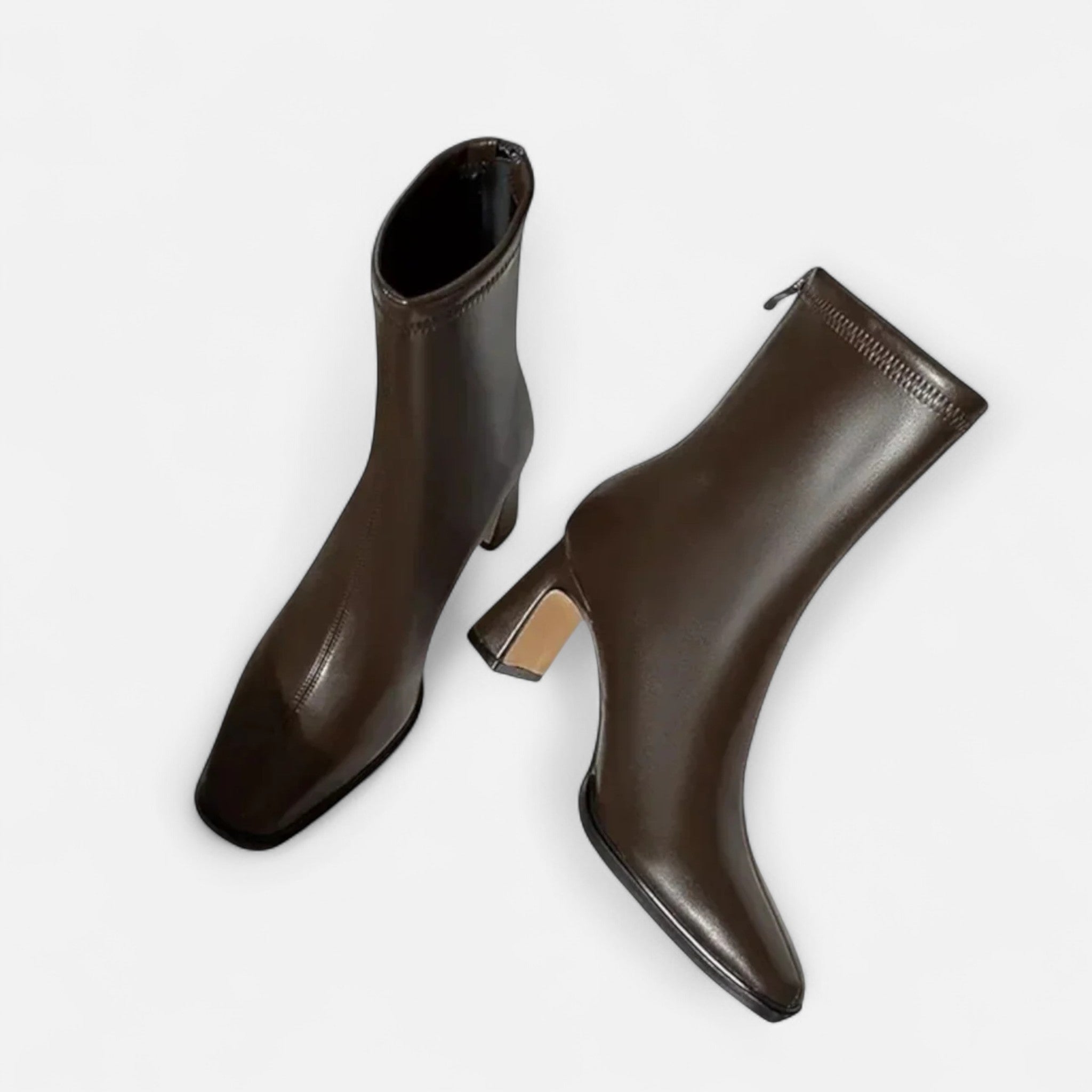 Velqlo | Bottines pour femmes à bout carré et talon bloc classique