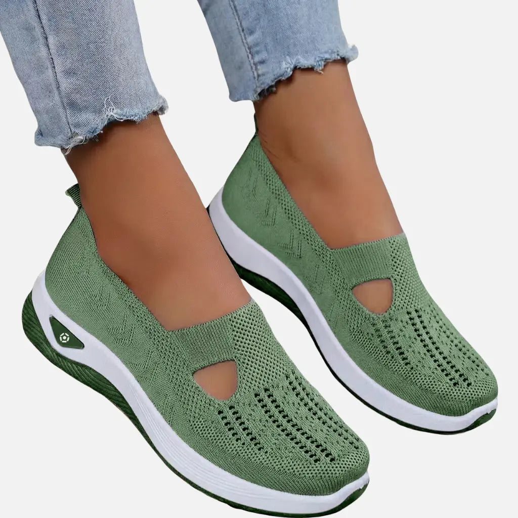 Velqlo | Ballerines à semelle souple en maille pour femmes, à porter au quotidien