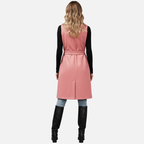 Velqlo | Gilet en daim pour femme, coupe ajustée, style rétro élégant