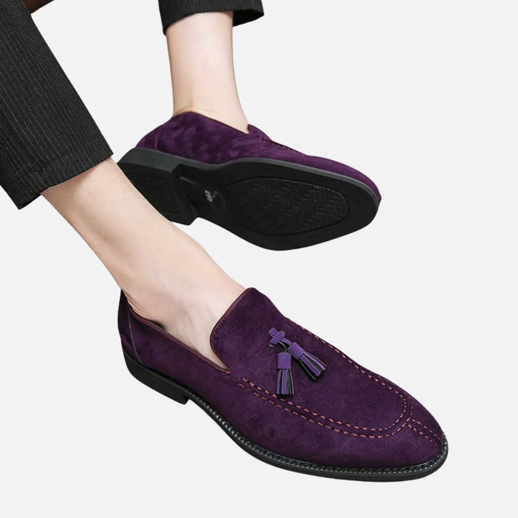 Velqlo | Chaussures en daim antidérapantes pour homme, coupe respirante