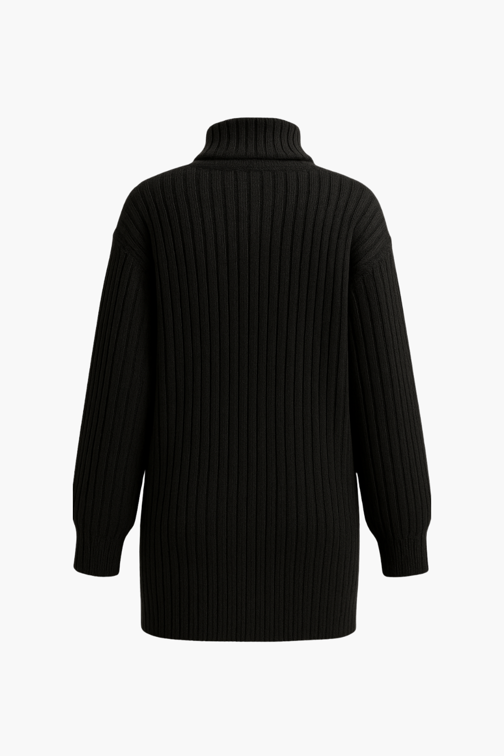 Robe Pull Col Roulé Côtelé Femme Velqlo