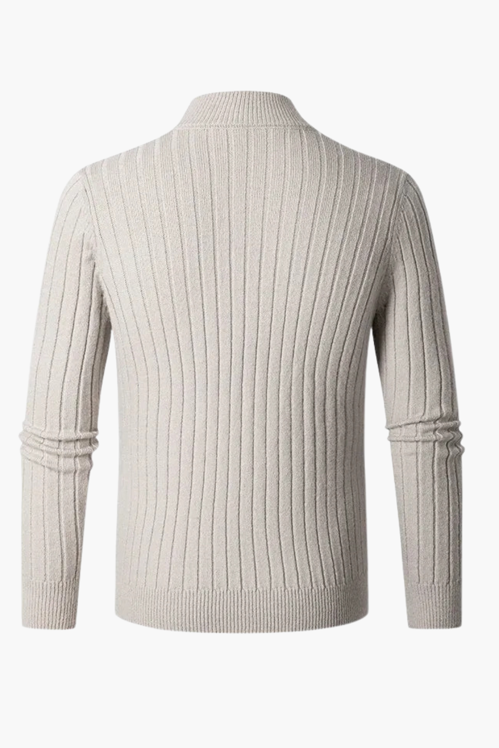 Pull à col montant zippé demi pour homme Velqlo – Tricot en mélange de cachemire