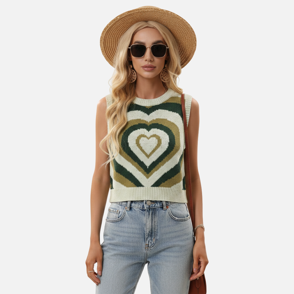 Velqlo | Débardeur ajusté en tricot pour femme pour l'été