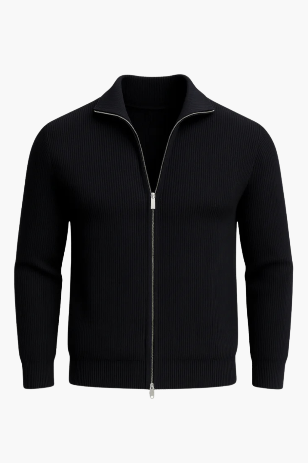 Gilet Tricoté Zippé Velqlo pour Homme – Mélange de Laine