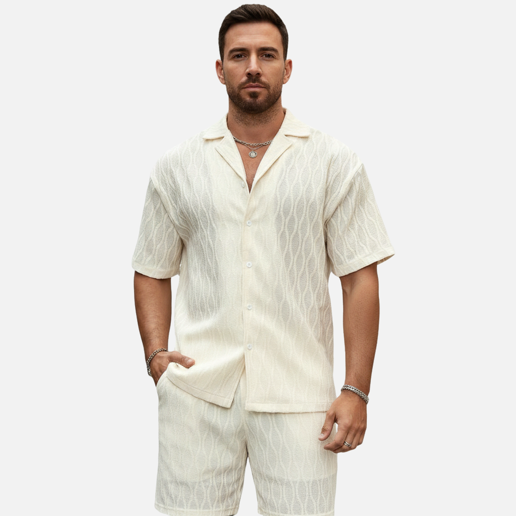 Velqlo | Ensemble deux pièces pour homme pour l'été chemise légère et short