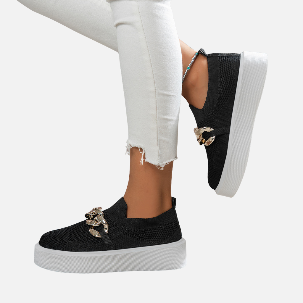 Velqlo | Chaussures Femme en Maille Légère à Enfiler Bout Rond