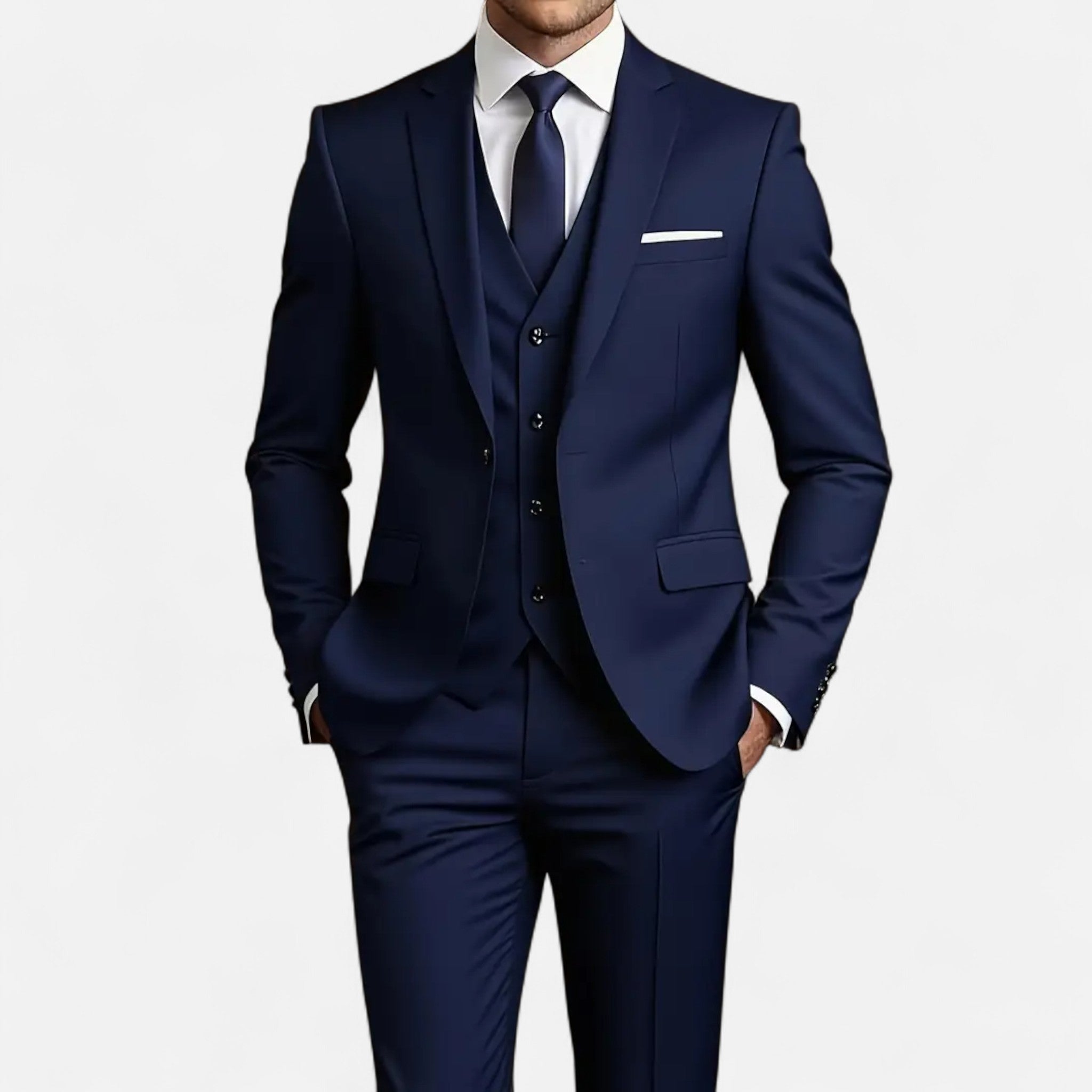 Velqlo | Costume Tuxedo Slim Fit 3 Pièces pour Hommes