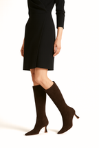 Velqlo | Bottes Hautes à Genoux pour Femmes avec Fermeture Éclair Latérale