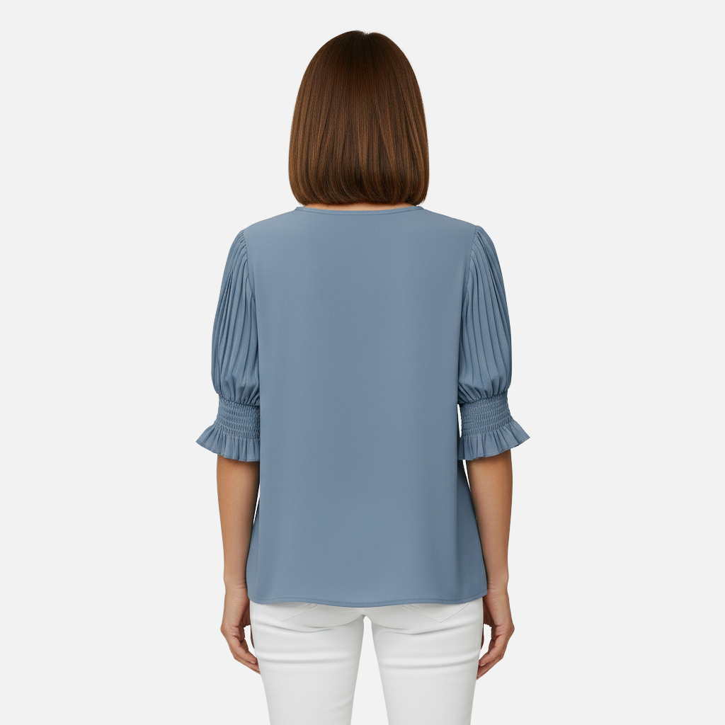 Velqlo | Blouse élégante en mousseline pour femmes, idéale pour le bureau