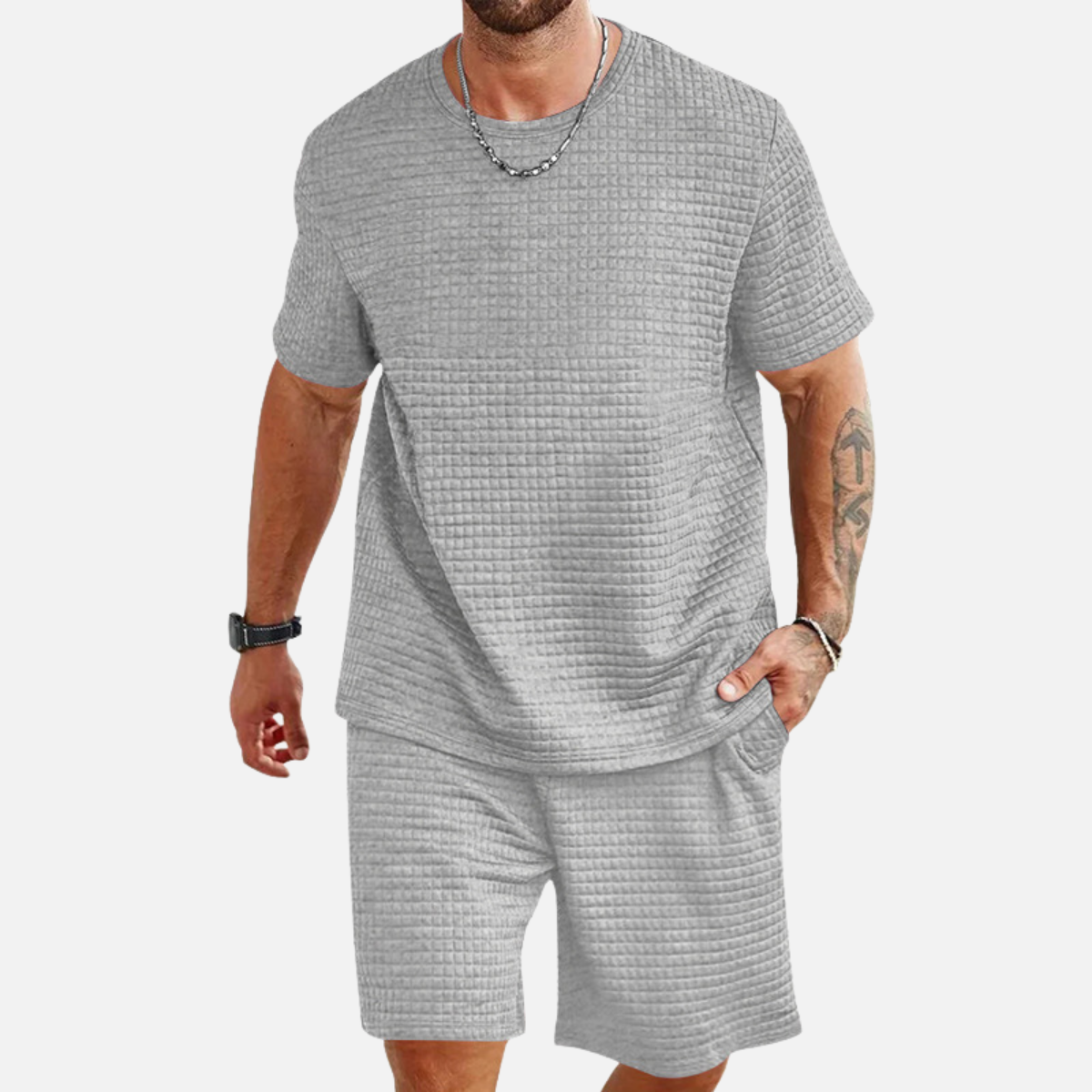 Velqlo | Ensemble d’Été Léger Homme T-Shirt et Short