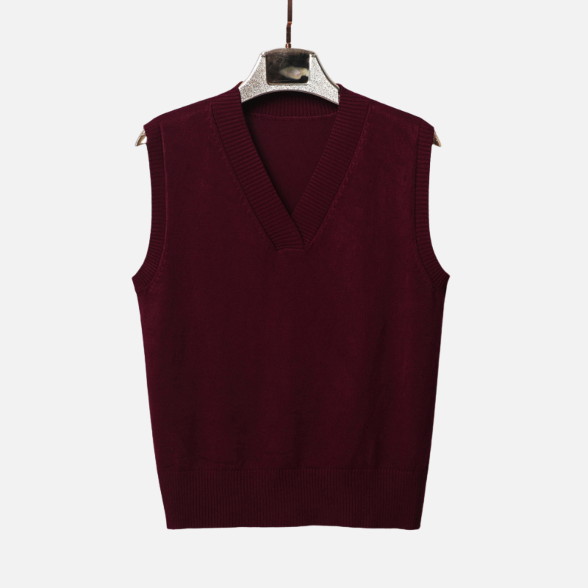 Velqlo | Gilet en maille col V classique pour homme – style business casual