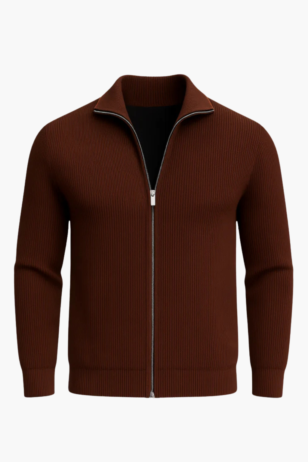 Gilet Tricoté Zippé Velqlo pour Homme – Mélange de Laine