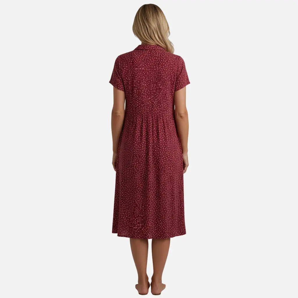 Velqlo | Robe midi à pois pour femme, coupe décontractée et légère