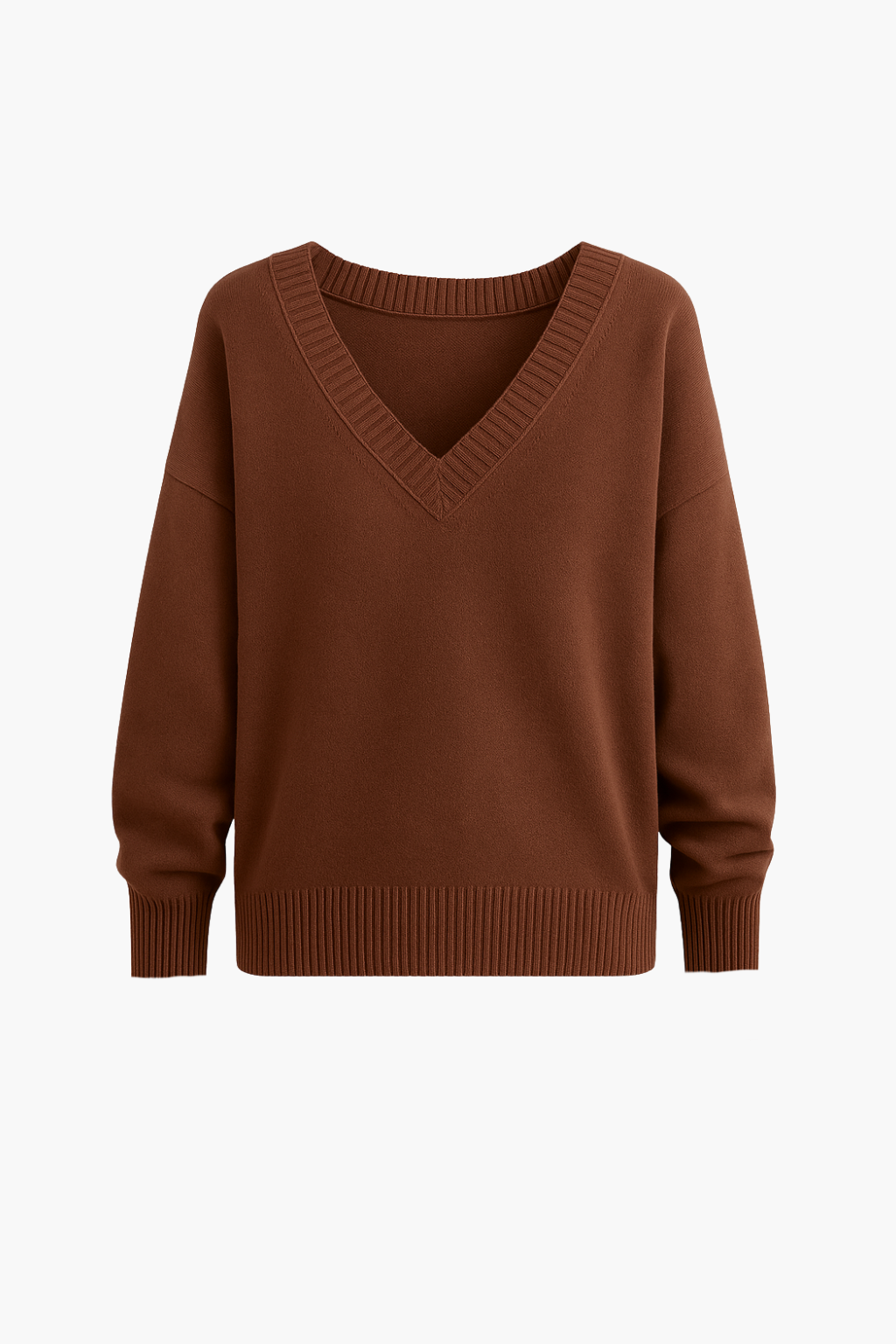 Pull en Maille à Col V pour Femmes Velqlo