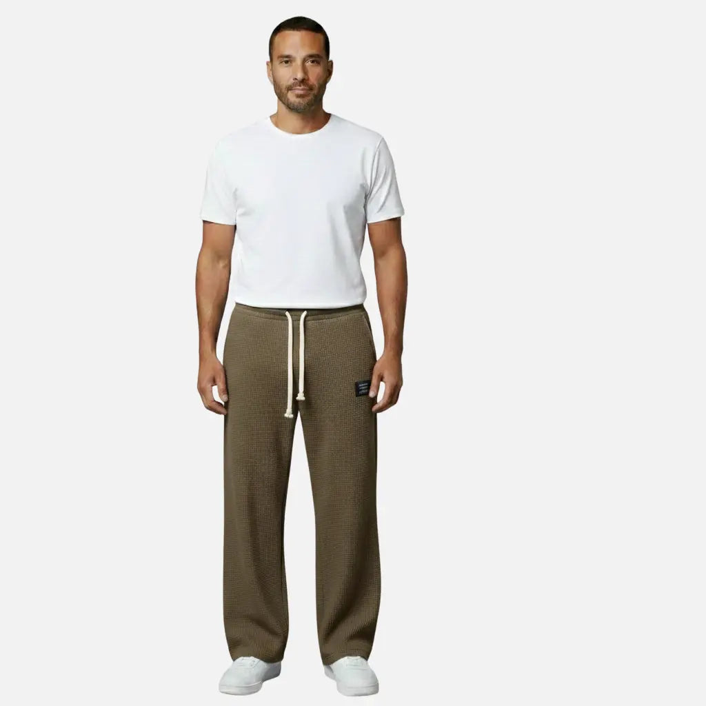 Velqlo | Pantalon droit confortable à motif gaufré pour homme