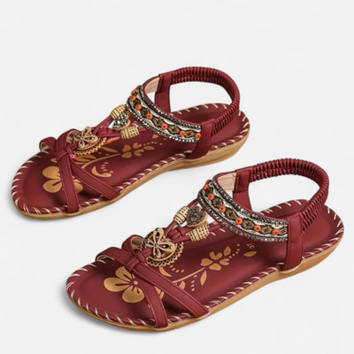 Velqlo | Women’s Rhinestone Butterfly Sandals – Boho Summer Charm