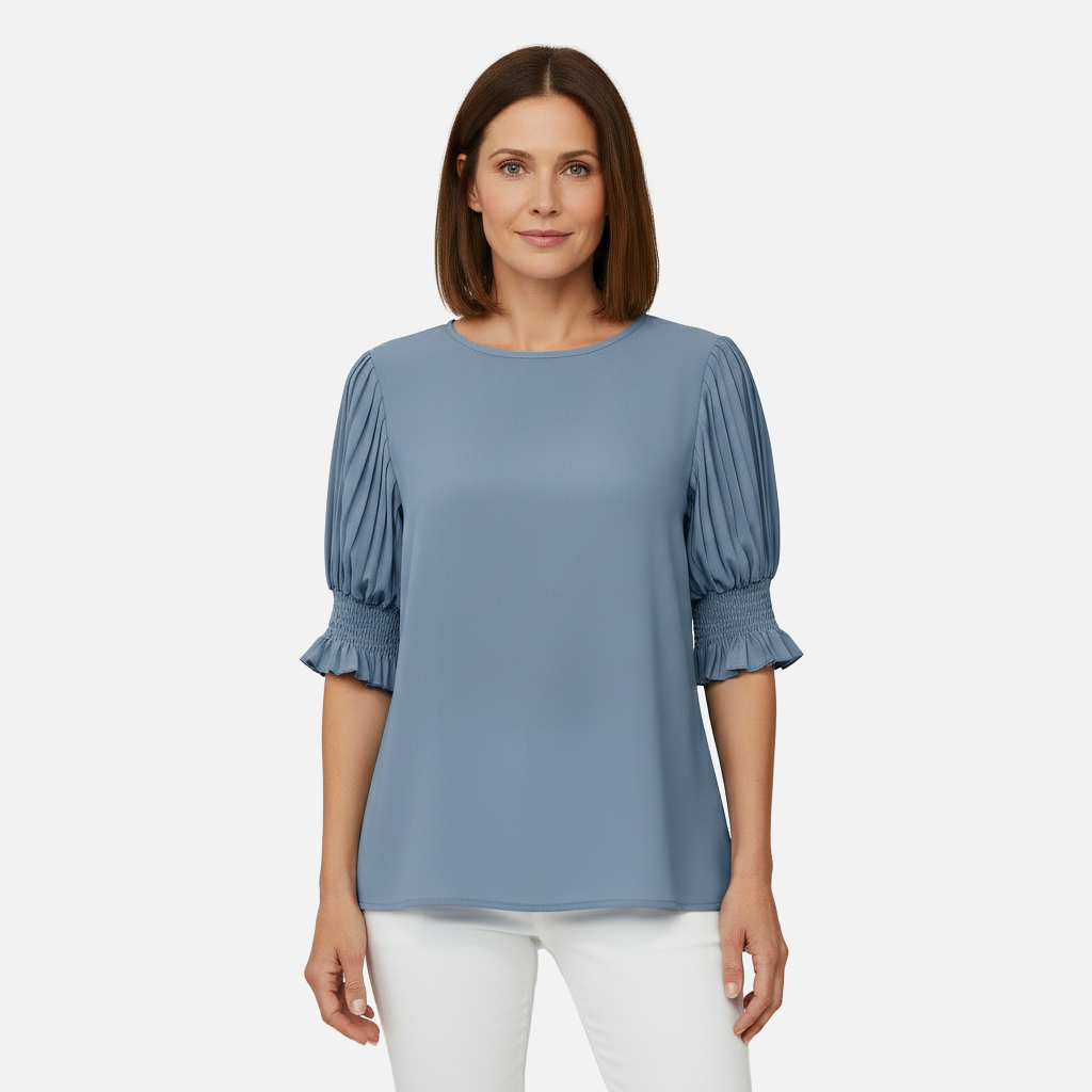 Velqlo | Blouse élégante en mousseline pour femmes, idéale pour le bureau