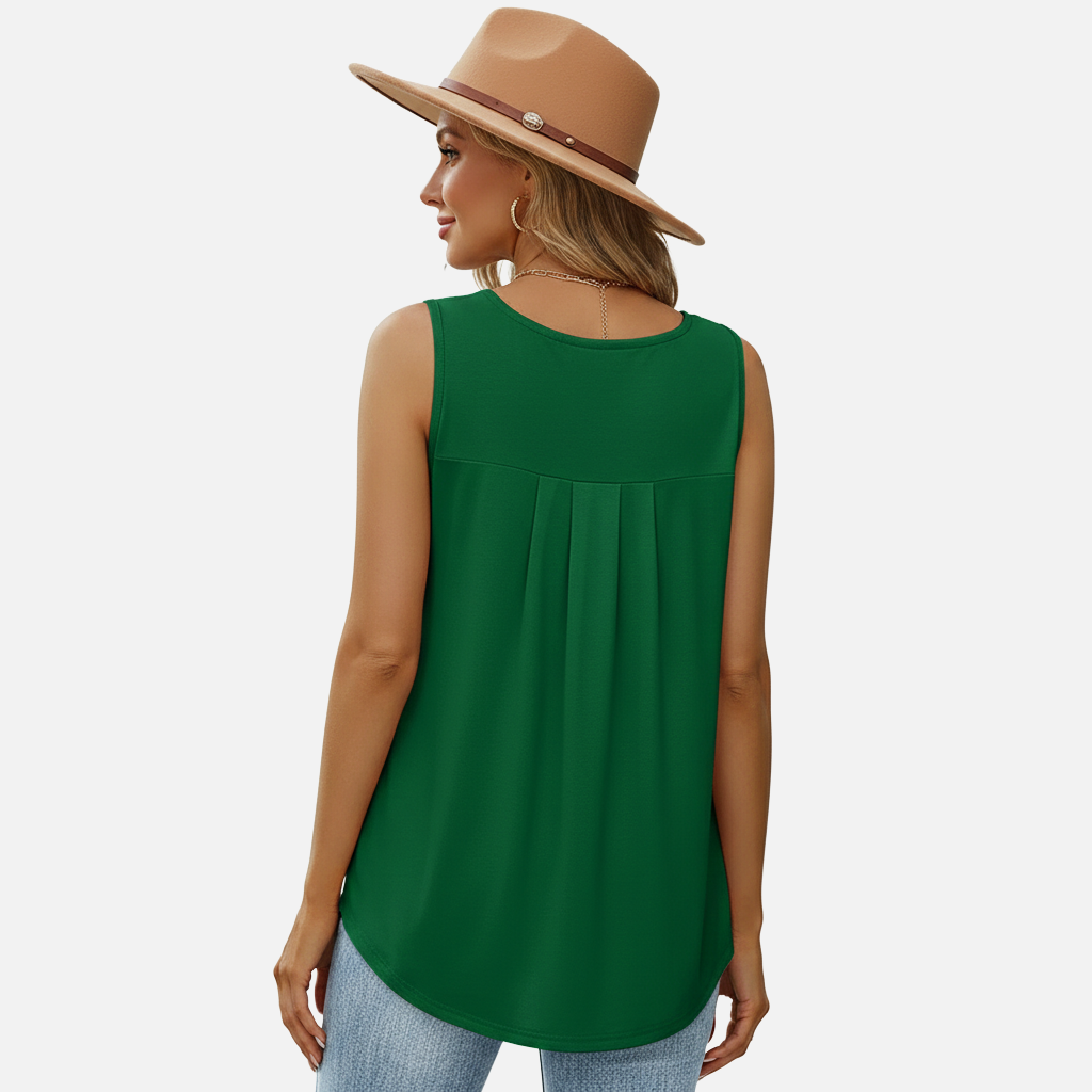 Velqlo | Débardeur ample à encolure carrée pour femme, chemise d'été