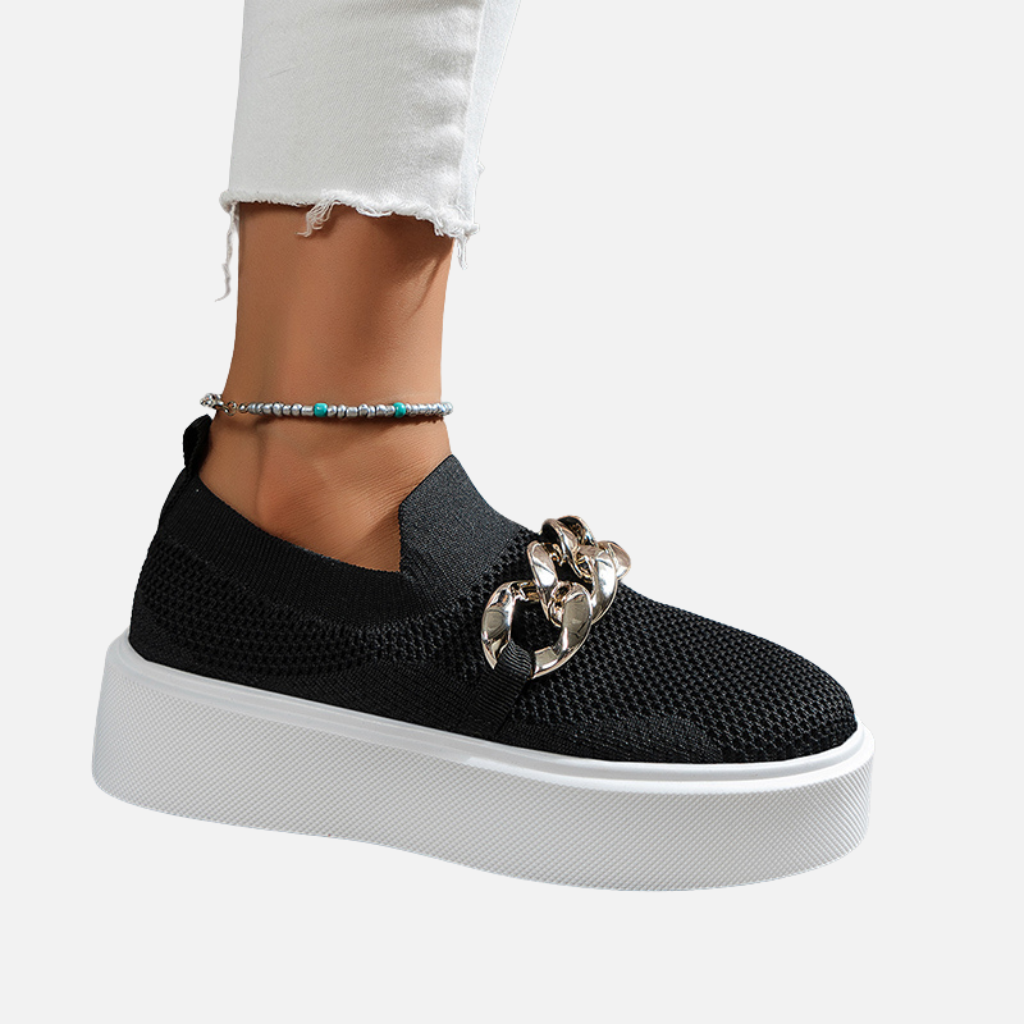 Velqlo | Chaussures Femme en Maille Légère à Enfiler Bout Rond