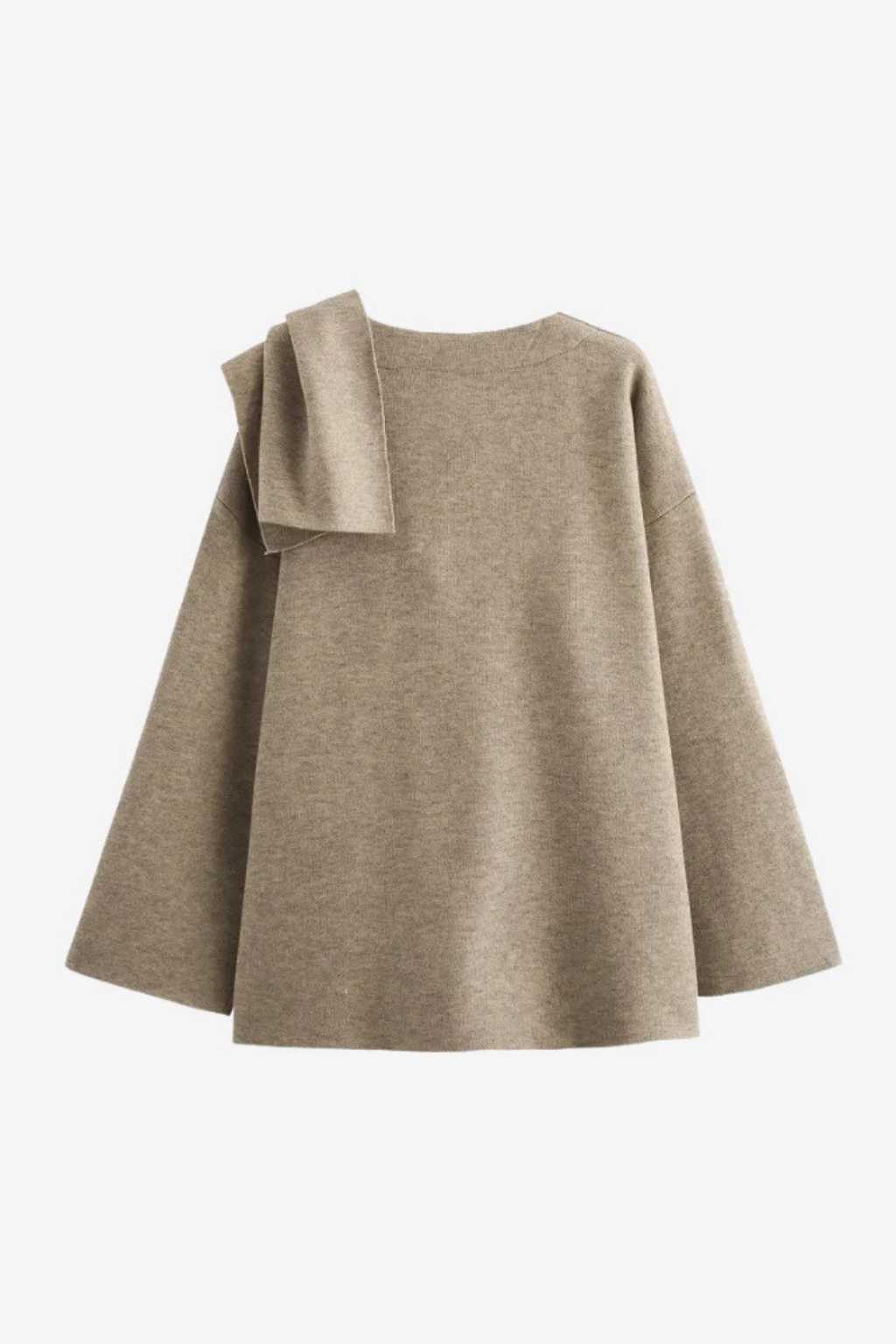 Manteau Femme en Laine Mélangée Velqlo avec Col Écharpe