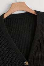 Cardigan en Tricot à Col V pour Femmes Velqlo