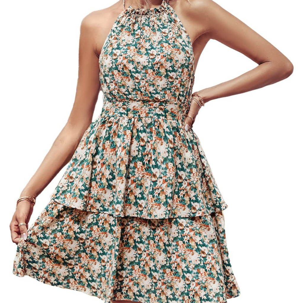 Velqlo | Robe d'été à dos nu pour femme, pour la plage