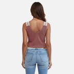 Velqlo | Débardeur sans manches en dentelle pour femme, tenue décontractée pour l'été